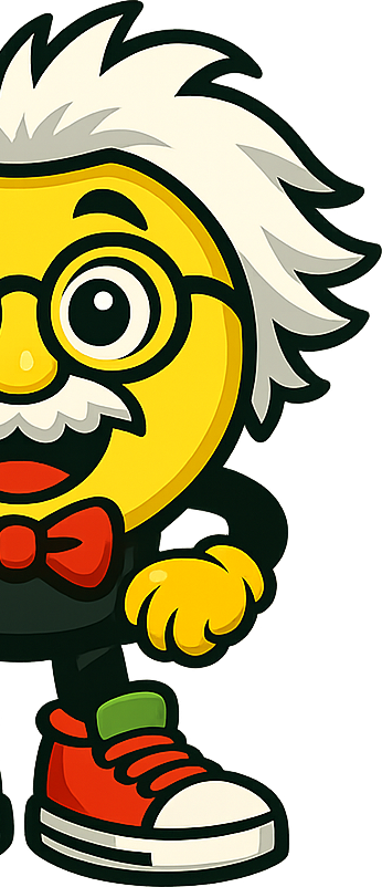 Professor Phrasey, the Phraseoff mascot, smiling and waving hello