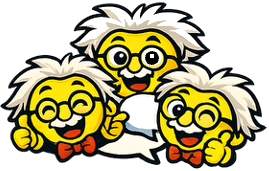 Three Professor Phrasey characters smiling and giving thumbs up together